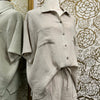 The Better Short Sleeve Button Down Top