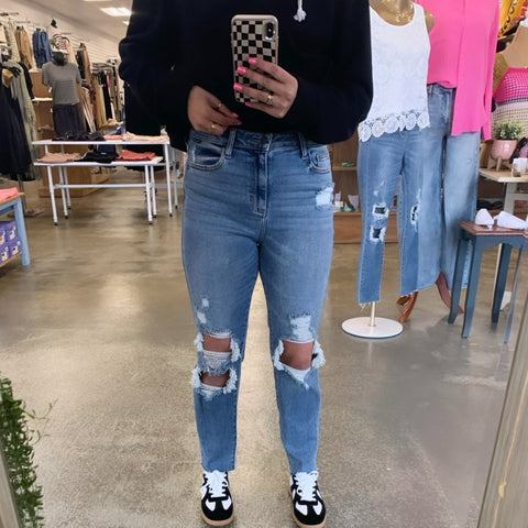 Kimmy Wide Leg Straight Jeans