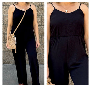 Kimber Cami Woven Jumpsuit Black