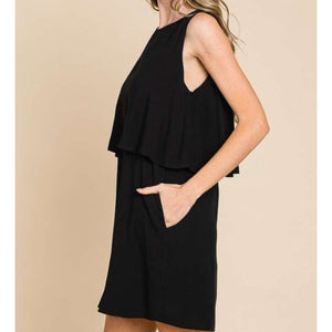 Easy Loving You Sleeveless Dress Black