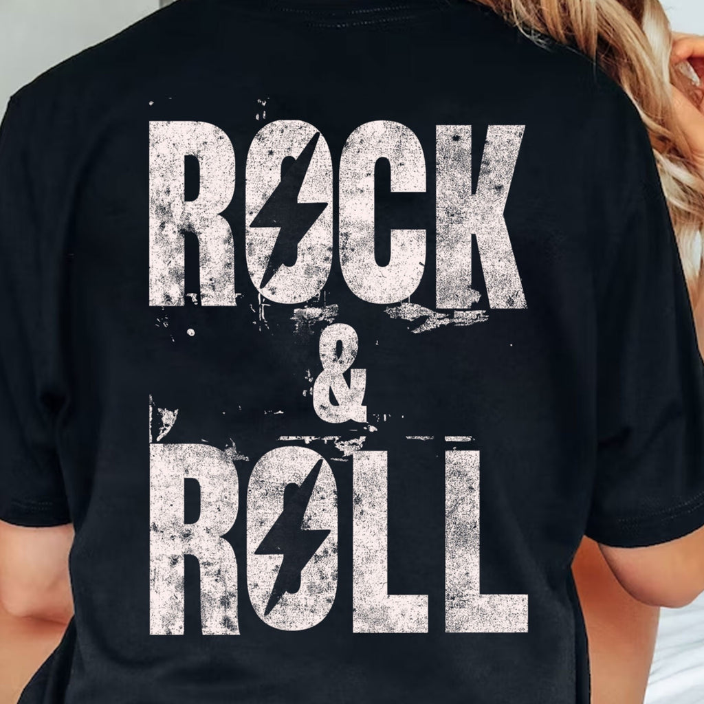 Rock & Roll Graphic Tee Black