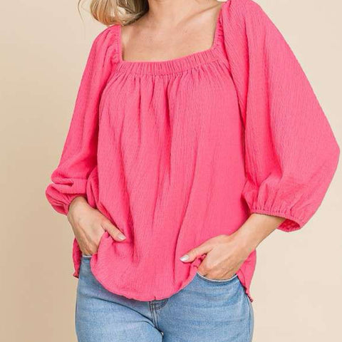 Be True To You Double Layered Square Neck Top
