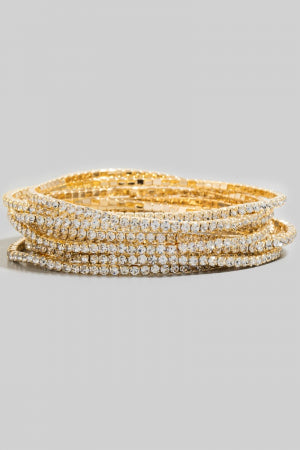 Rhinestone Bracelet Set