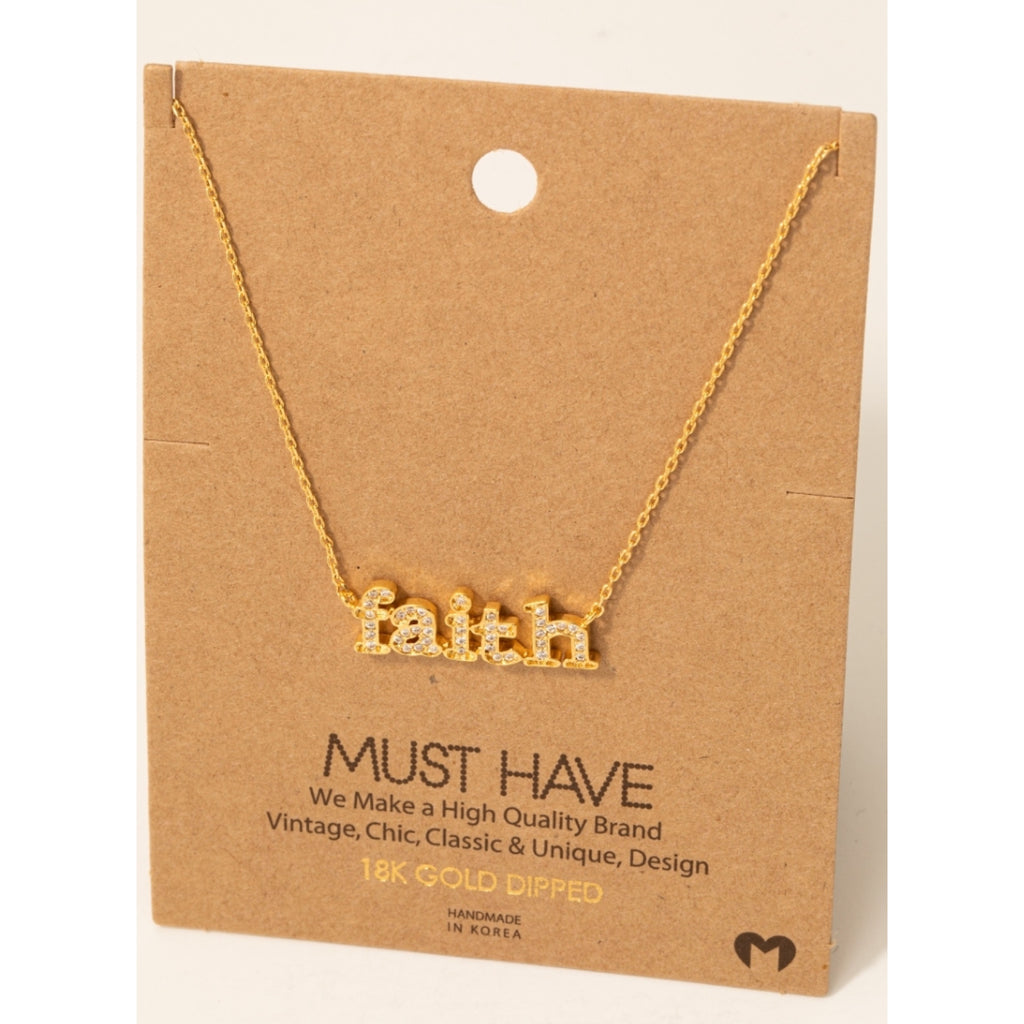 Faith Pendant Necklace