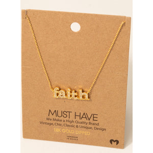 Faith Pendant Necklace