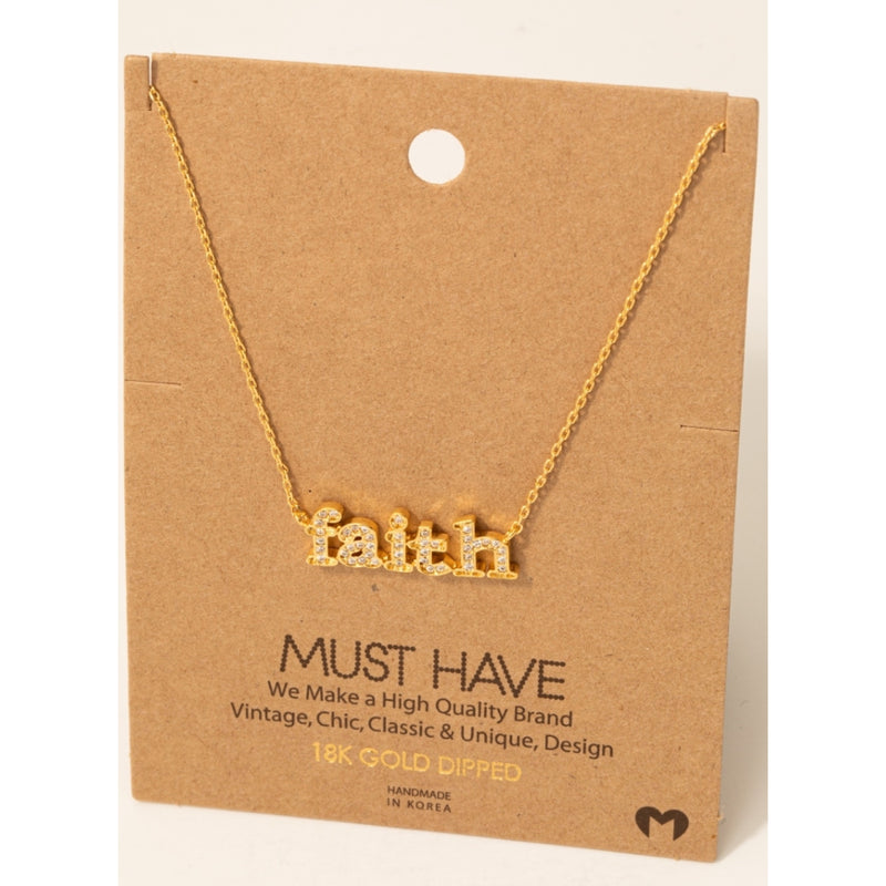 Faith Pendant Necklace
