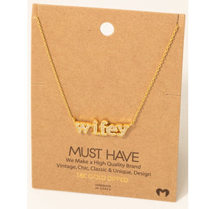 Wifey Pendant Necklace