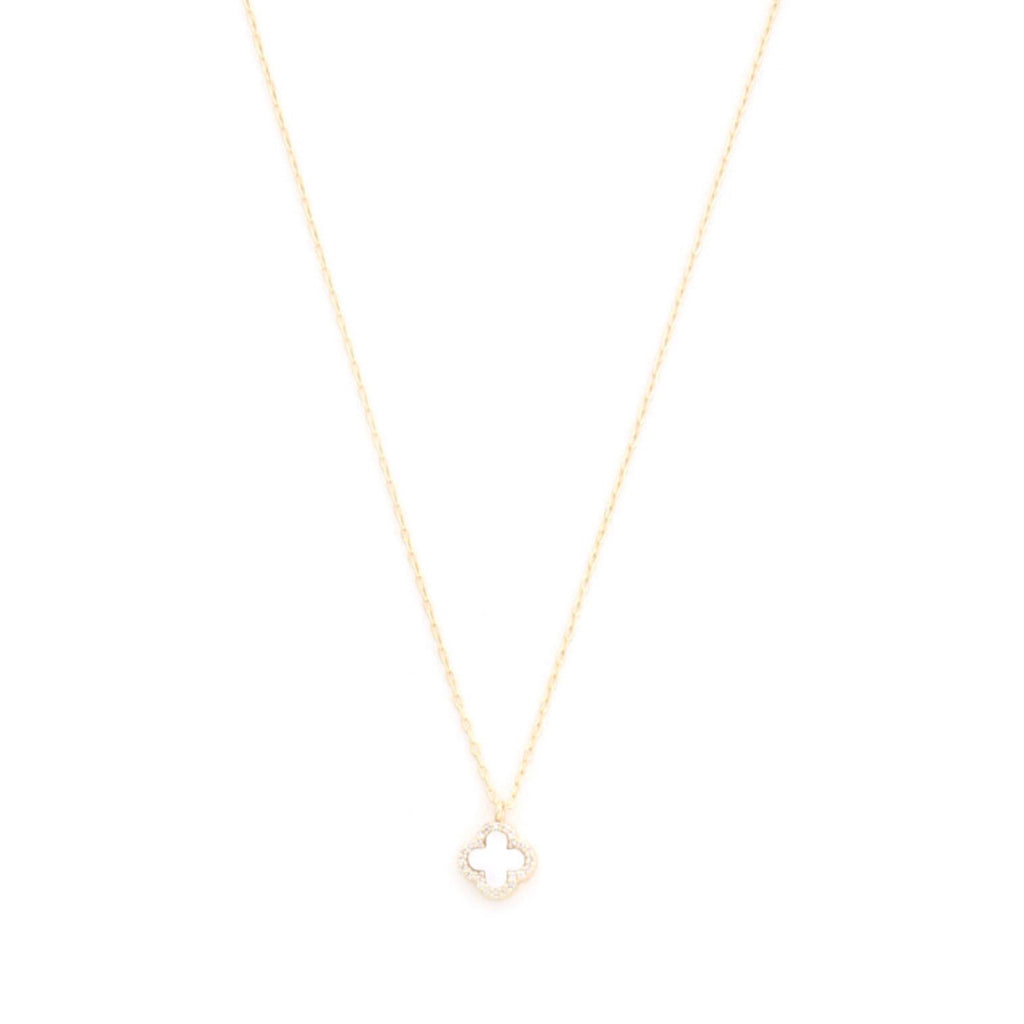 Flower Pendent Necklace Gold