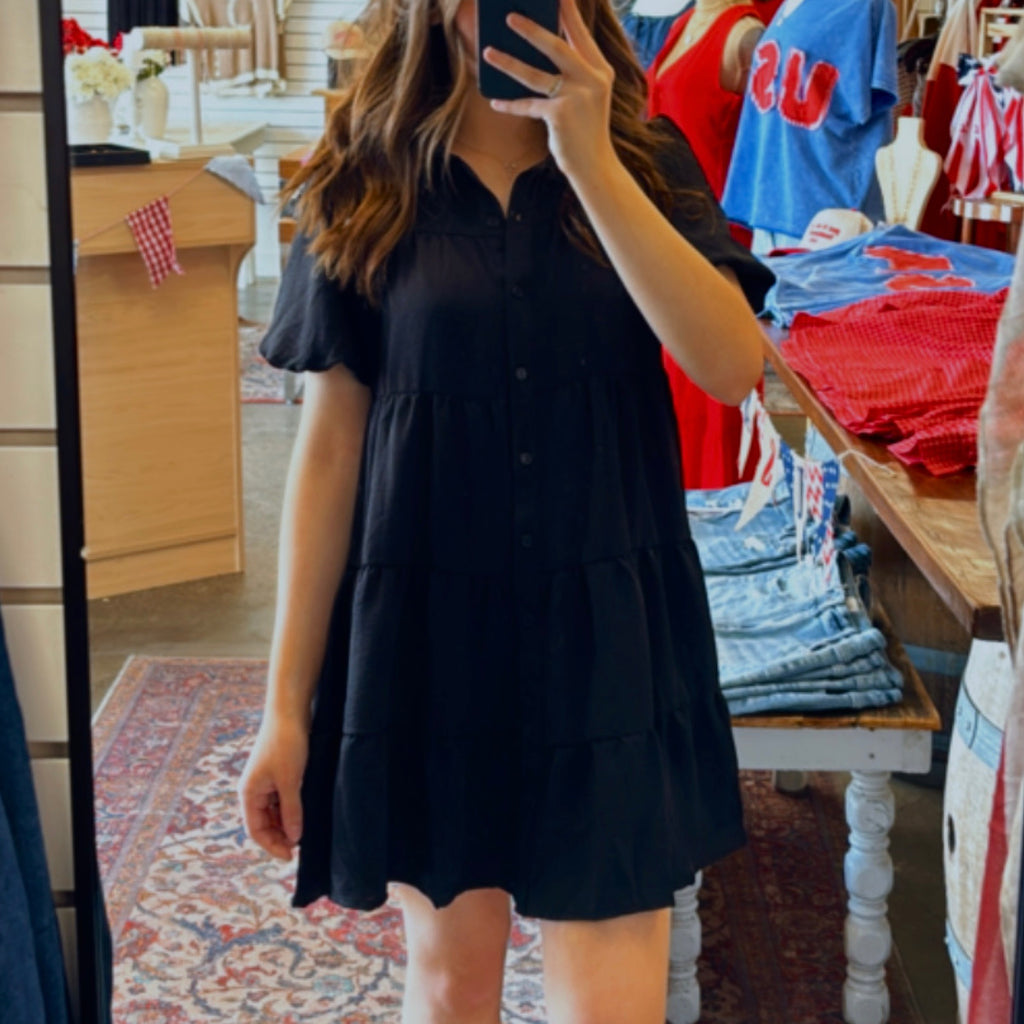 Dreaming Of Us Button Down Collard Dress