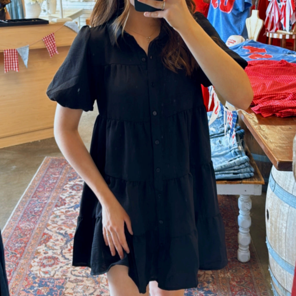 Dreaming Of Us Button Down Collard Dress