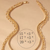 3 Row Mixed Chain Necklace