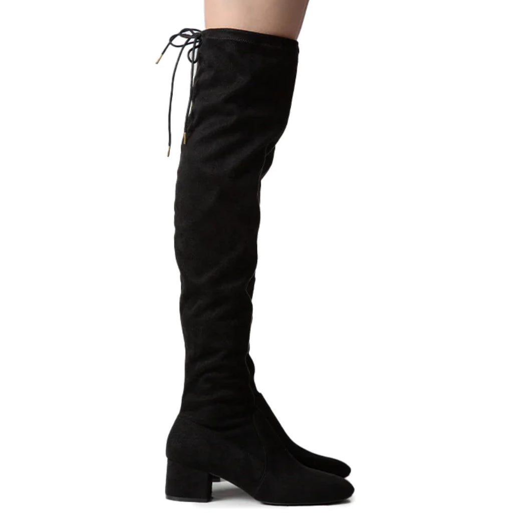 Sign Over The Knee Boots Black