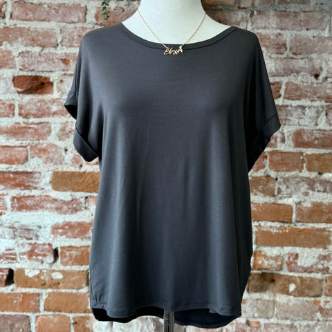 Keeping Promises Button Front Mesh Top Black