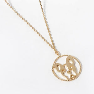 18K Gold Frenchie Necklace
