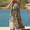Dreamy Blues Printed Wide Leg Pants With Elastic Waistband