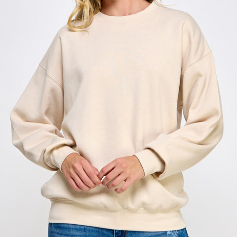California Oversized Sweater Beige