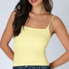 Beach Girl Clean Line Tank Tops Yellow