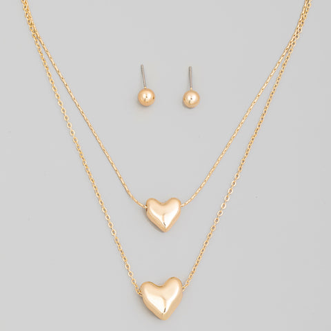 Chain Link Statement Necklace Set