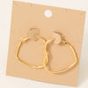 Twisted Hoop Earrings Gold