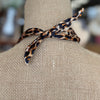 Handmade Leopard Scarf Necklace With Cross Charm