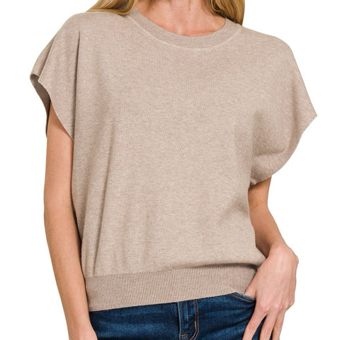 Deserving Praise Mock Neck Ribbed Sweater