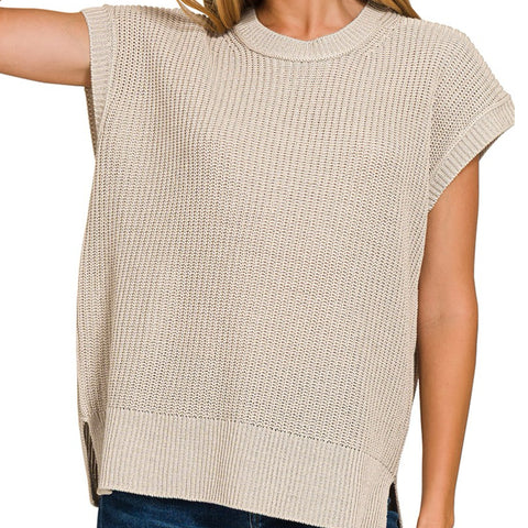 Deserving Praise Mock Neck Ribbed Sweater