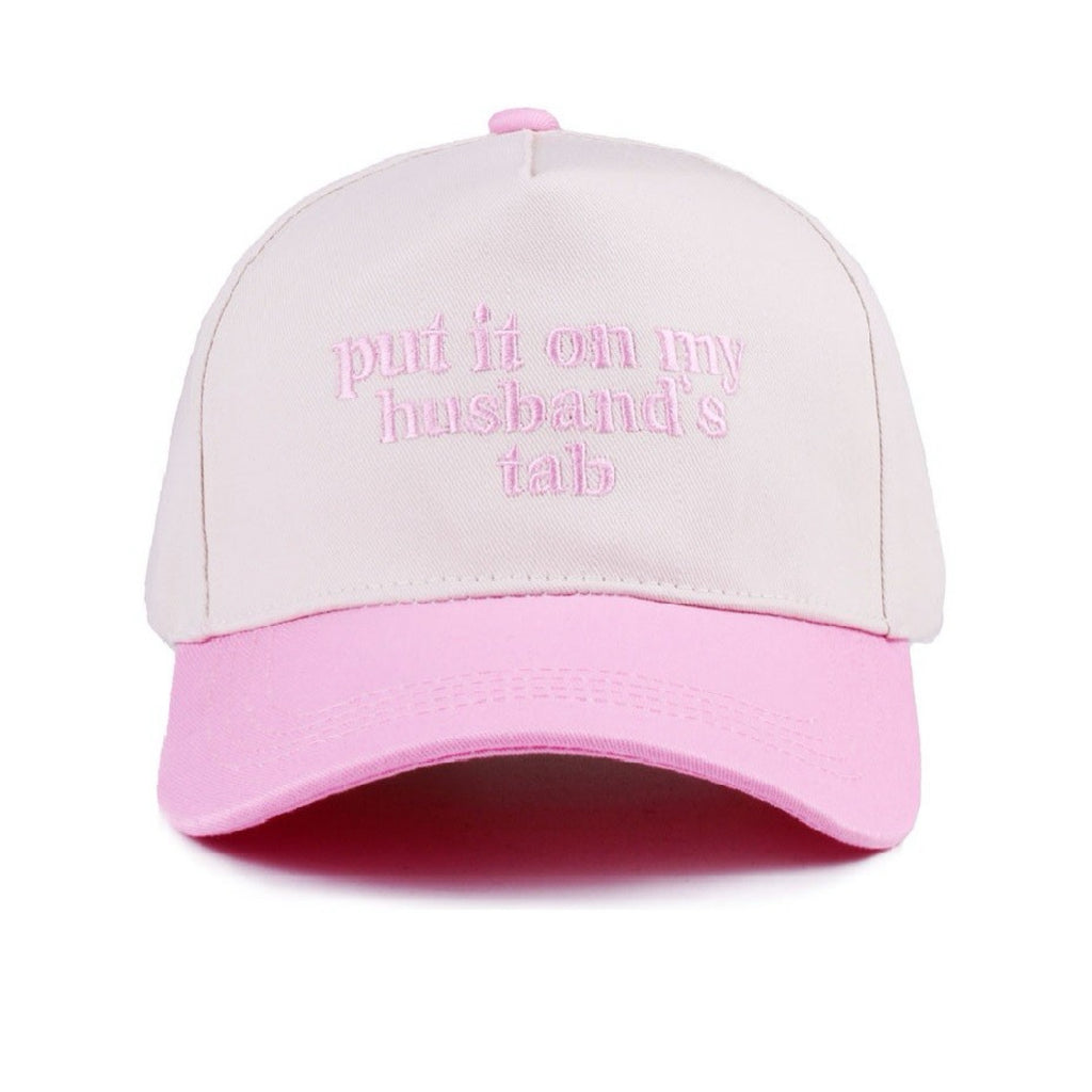 Put It On My Husband Tab Cap Pink
