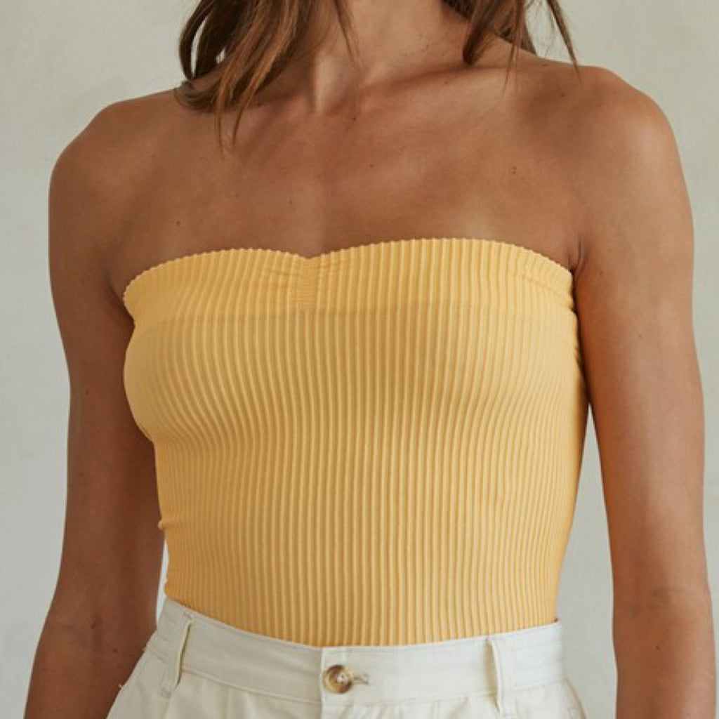 Heartthrob Double Layered Tube Top Orange