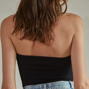 Heartthrob Double Layered Tube Top Black