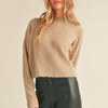 Always And Forever Open Stitch Sweater Beige