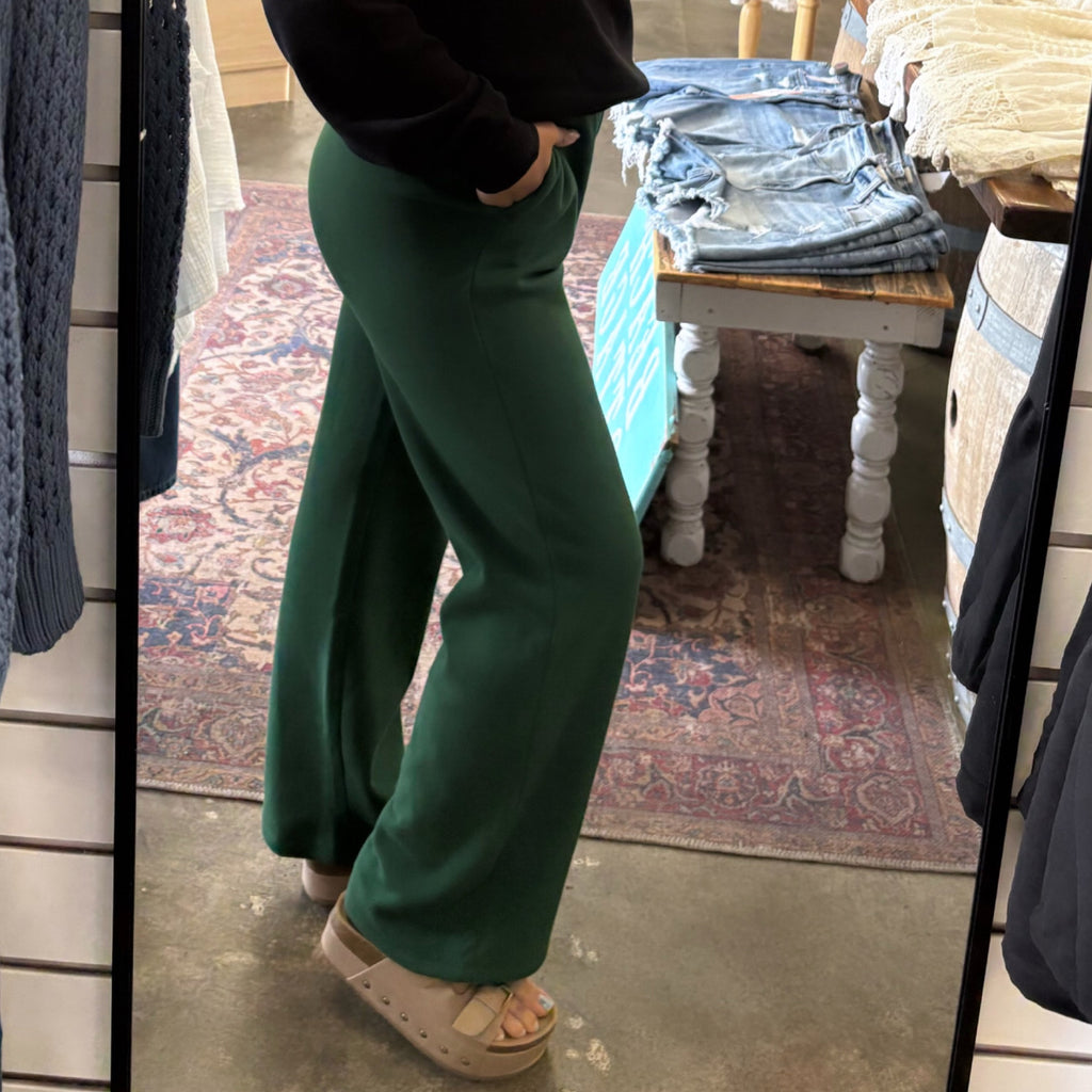 Lucky To Have You Sweatpants with Pockets Green