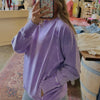 Lainey Acid Washed Pullover Purple