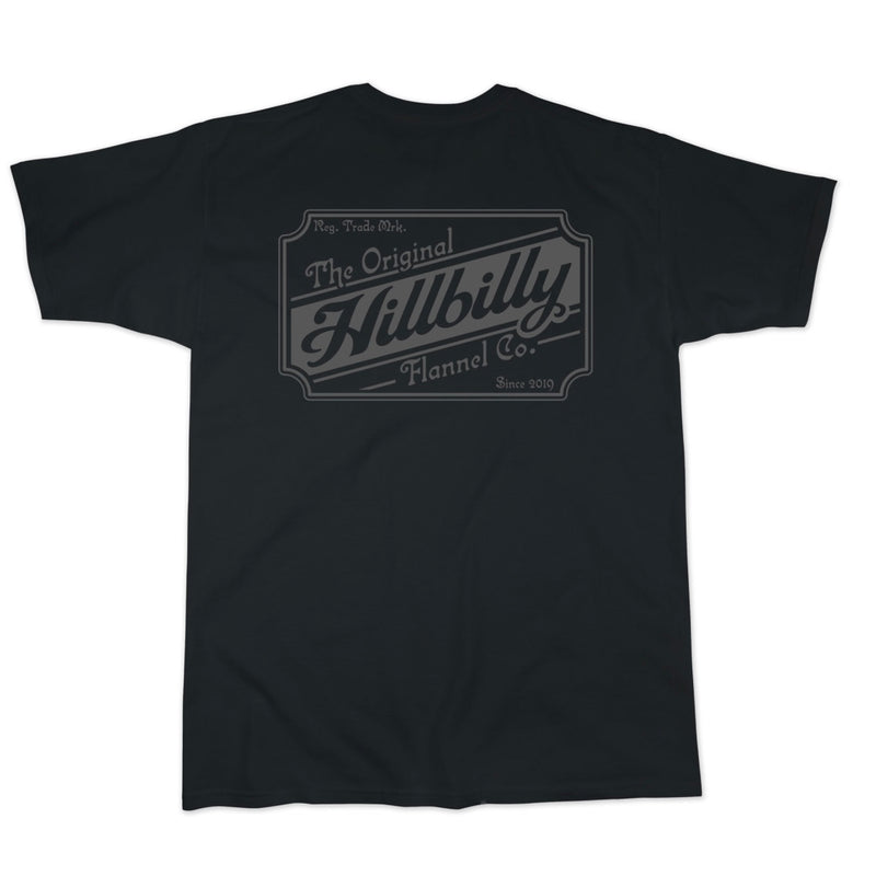 Hillbilly Flannel Stamp Logo Tee Black
