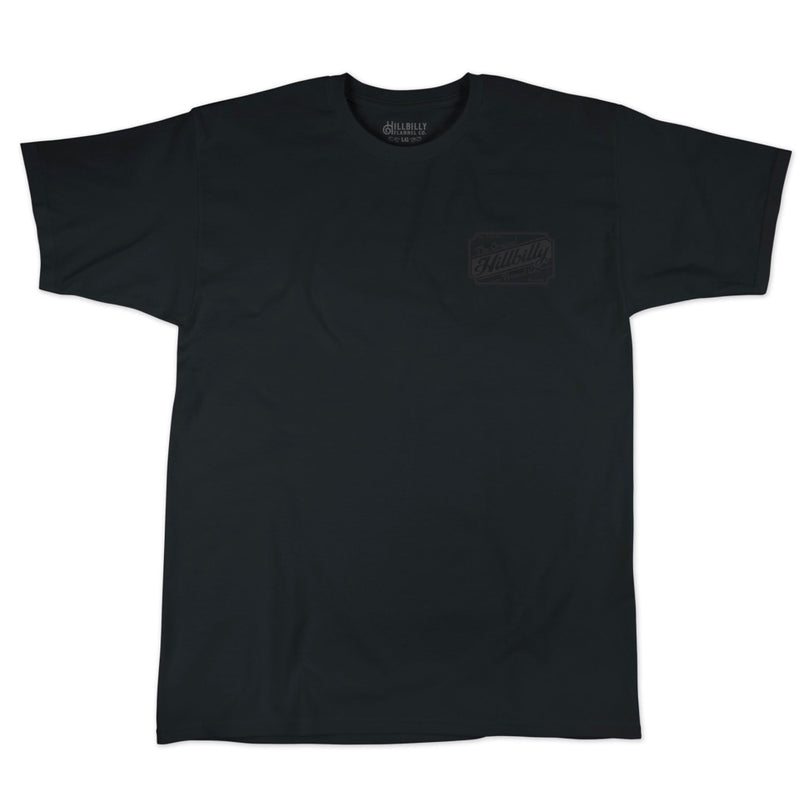 Hillbilly Flannel Stamp Logo Tee Black