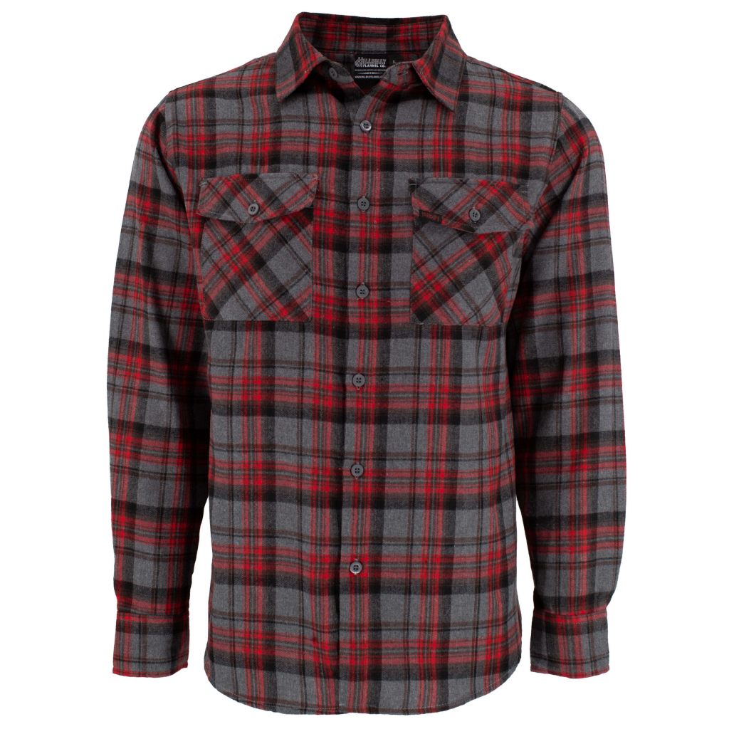 Hillbilly Craftsman Flannel Charcoal / Red