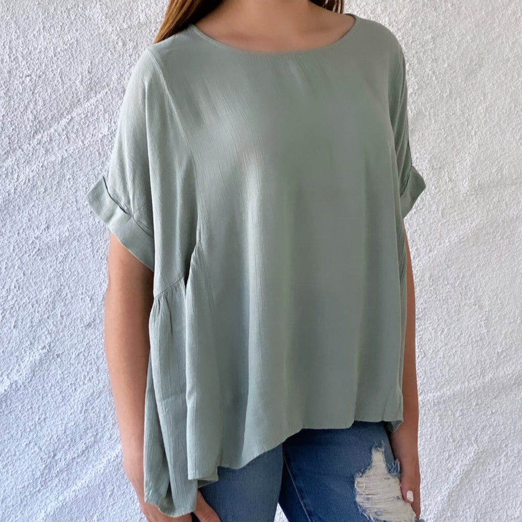 Willa Woven Top Sage