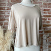 Febe Oversized Crop Top Light Brown