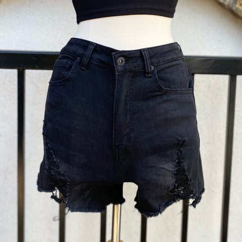 Mom Fit Distressed Shorts Light