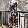 Here With You Floral Print Crochet Trim Dress