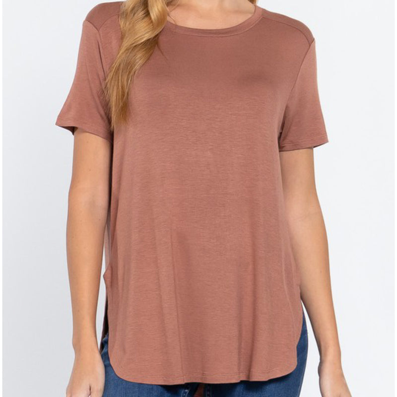 Julie Short Sleeve Top Toffee
