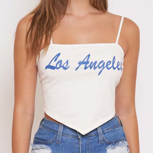 Home Run Los Angeles Scarf Top White
