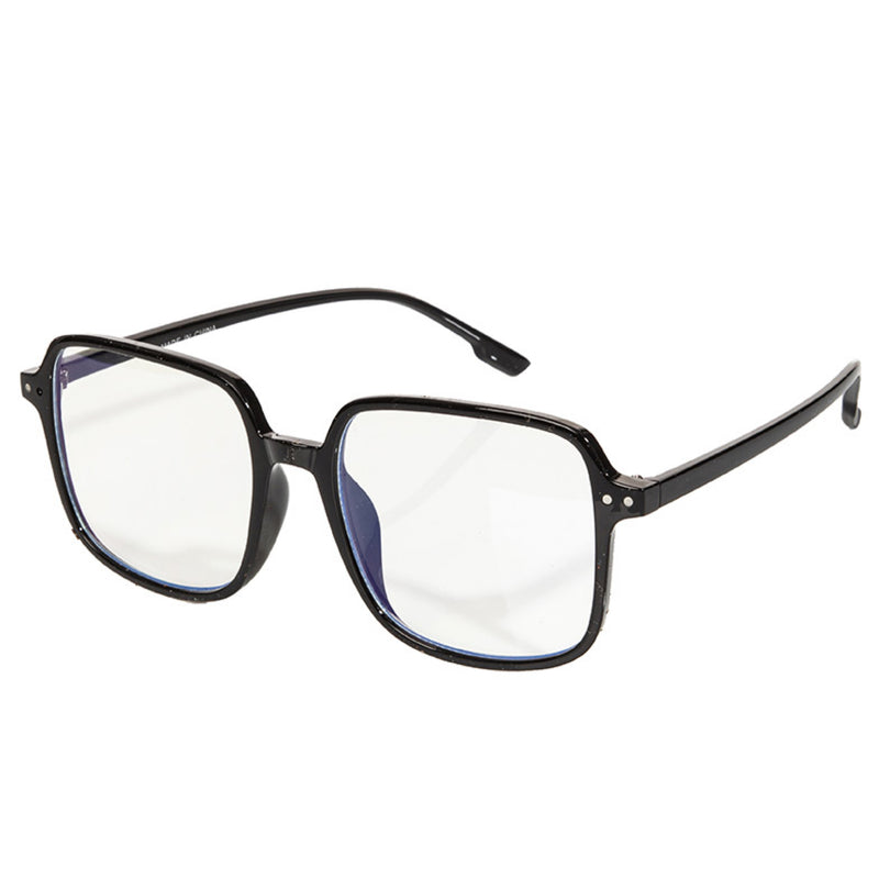 Blue Light Filter Oversized Square Sunglasses Black Frame