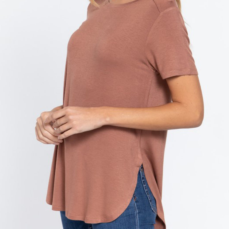 Julie Short Sleeve Top Toffee