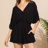 Off Shore Off The Shoulder Romper Black