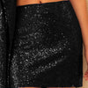 Sparkle The Night Away Mini Skirt Black