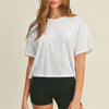 Febe Oversized Crop Top White