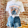 Rock And Roll Rose Graphic Print Tee