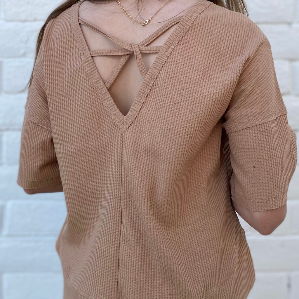 Dolly Detail Back Top Camel