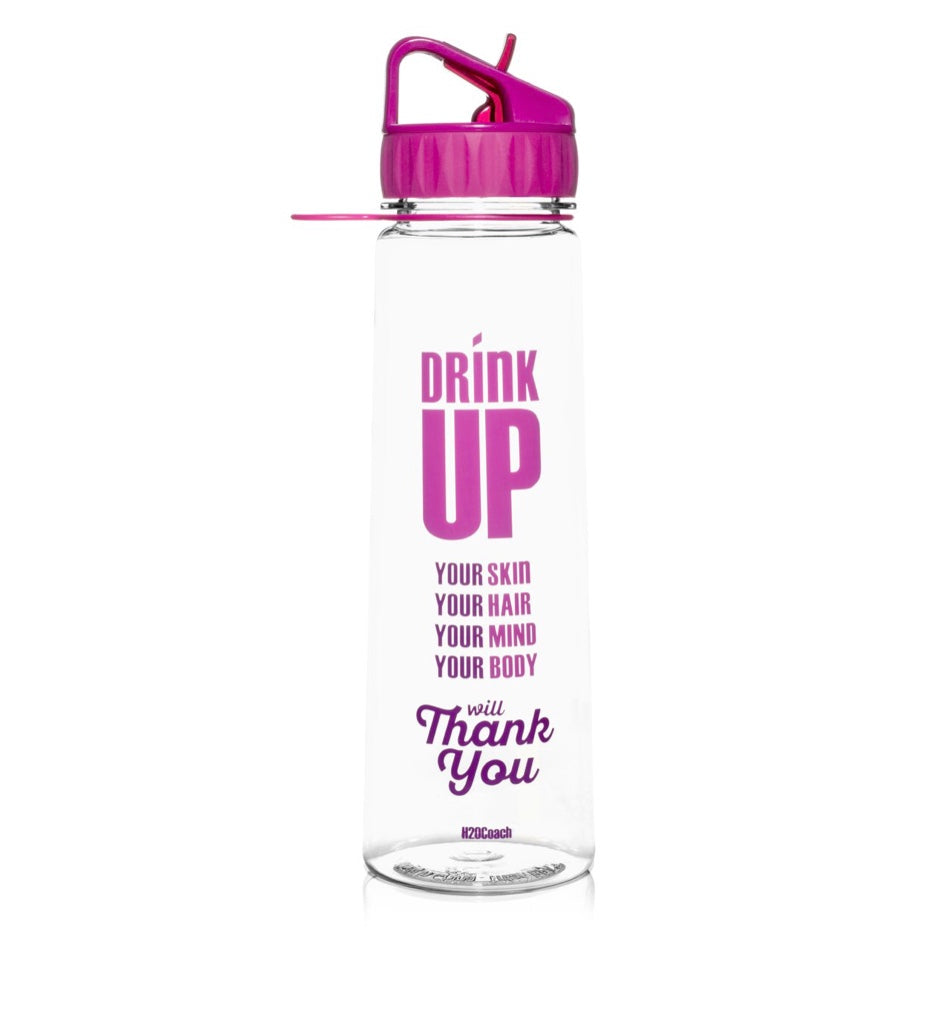 H2OCOACH Drink Up Water Bottle - 30 Oz - Pink