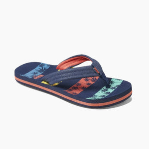 REEF Kids Ahi- Nvy Palms Stripe